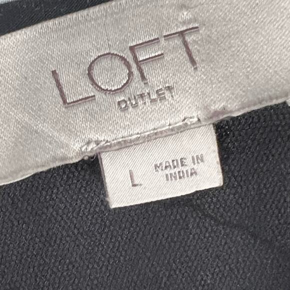 LOFT Black Sequin Polka Dot Sheer Layer Tank Top Party Evening Wear Large - Picture 7 of 14